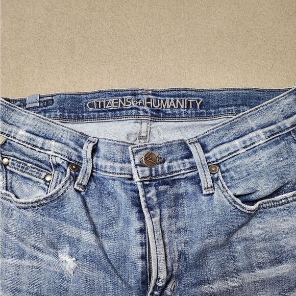 Citizens of Humanity Rocket Crop High Rise Skinny Jeans Distressed - Size 28 - Picture 12 of 16